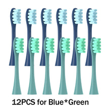 12PCS Vacuum Sealed Packed Replacement Brush Heads for Oclean X PRO/ Z1/ F1/ One/ Air 2 /SE Soft DuPont Deep Cleaning Nozzles