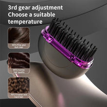 Mini Beard Straightener Wireless Hair Straightener Comb Electric Hair Brushes Lightweight Hair Straightener Brush for Travel