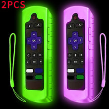 1/2/3 piece of luminous silicone universal remote control set with hanging rope suitable for TCL Hisense Roku TV remote control