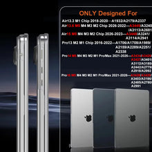 For 2026 M5 M4 MacBook Air 13/15In Case M3 M2 2026-2022 A3449 A3448 A3241 A3240 For MacBook Pro 14/Pro 16In M5 Pro/Max 2026 Case