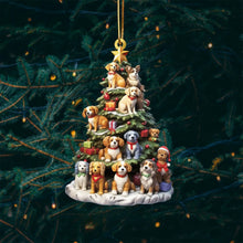 Christmas Ornament Creative Book Tree 2D Flat Acrylic Christmas Decoration Car Ornament Festive Holiday Home Decor