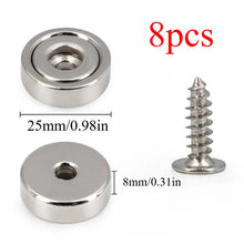 A16/A20/A25/A32 disc magnets with screw hole, ultra-strong grip, versatile for kitchen, workshop, notice boards, pantry storage