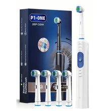 Rotating Electric Toothbrush 3 Modes USB Fast Rechargeable Rotary Electric Toothbrush with Timer Travel Case and 8 Brush Heads