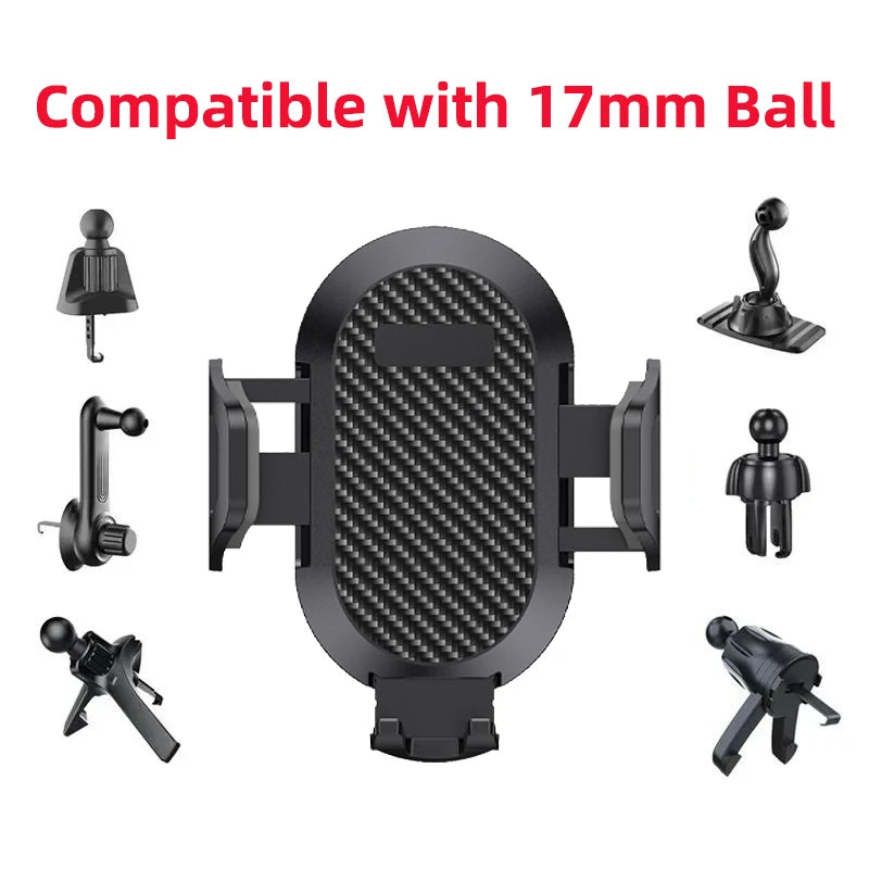 Car Mount Accessories Universal Rotatable Car Phone Holder Parts Compatible with Devices 5-9cm in Width For 17mm Ball Head Base