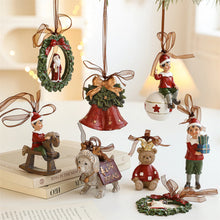 Vintage Hand-Painted Resin Christmas Ornament, Bear, Bell, Tree and Pegasus - image 4