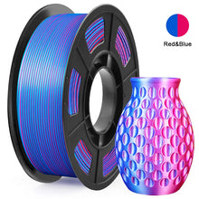 Multicolor 3D Printer Filament,Dual/Tri Color 1.75mm PLA Silk Shiny Printing Filament,250g(0.55lbs) Fit Most FDM 3D Printer