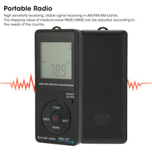Aircraft Band Radio HRD‑767 Portable Radio Aircraft Band Automatic Power Off FM/AM/AIR Radio with Earphone Radio with Earphone