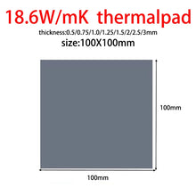 Great 24w 22w 20w 18.6w 16.5w OEM thermal pad for GPU CPU  Heatsink Cooling Conductive Silicone Pad thickness 0.75 1.25 1.75mm