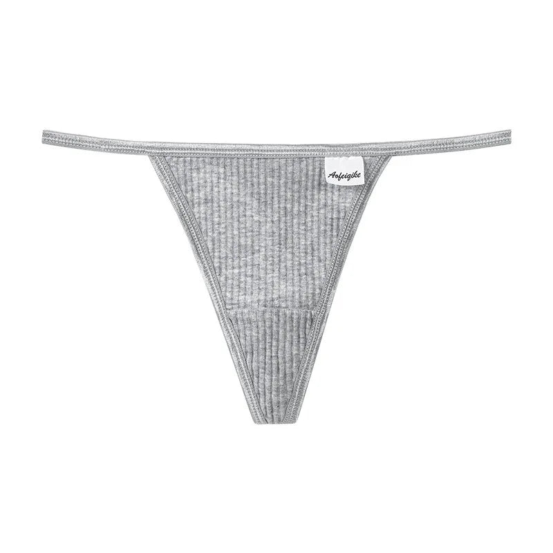 Tanga deportivo de algodón para mujer, lencería sexy, bragas sencillas, ropa interior femenina, tanga de hilo, calzoncillos transpirables