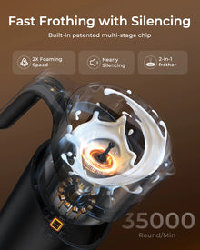 Electric Milk Frother Automatic Rotary Foamer for Coffee Cappuccino Latte Hot and Cold Foam Maker Split Type Milk Foamer