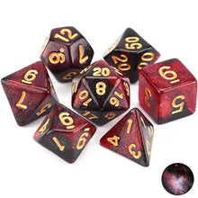 7pcs/lot Dice for Table Games DND RPG Roleplaying Board Game Digital Dice Double-colors D20 D12 D10 D8 D6 D4 Polyhedral Dice Set