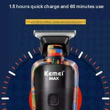 Kemei Hair Beard Trimmer For Men Electric Hair Clipper Rechargeable Hair Cutting Machine Face Shaver Body Trimer