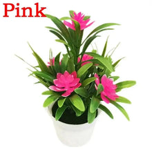 Artificial Lotus Flower in Pot, Plastic Fake Plant for Home and Office Decor - image 10
