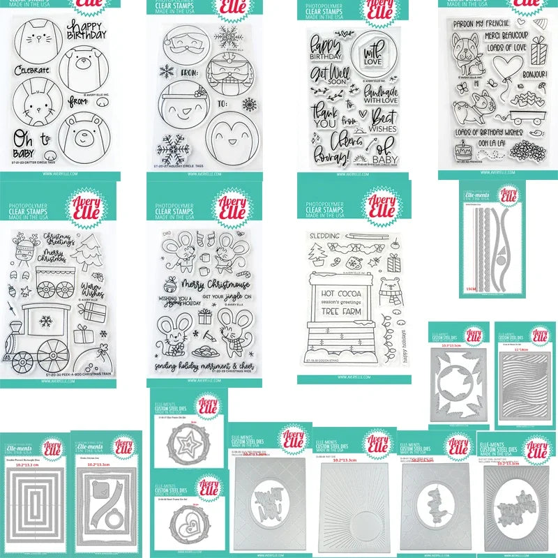 2021 New Christmas Halloween Clear Stamps and Metal Cutting Dies Set For Making Greeting Card Scrapbooking
