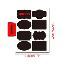 5 Sheets Chalkboard Labels Stickers Waterproof Reusable Blackboard Stickers Chalk Labels for Mason Jars Storage Bins Bottles