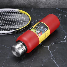 Termo de 500/1000/1500 ml, botella de agua deportiva de acero inoxidable de gran capacidad, termo al vacío, vaso aislado portátil con cuerda