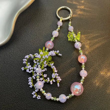 Summer Colorful Beaded Phone Chain Bag Car Key Pendant Earphone Case Accessories For Phone