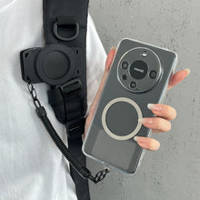 Free Hands Magnetic Belt Clip Holder Mobile Phone Holder Backpack Clip Metal Hook Spring Rope For Magsafe iPhone Accessories