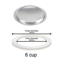 Moka Rubber Seal Filter Replacement Gasket Seal For Coffee Espresso Moka Stove Pot Top Coffee Maker Kitchen Bar Accessories