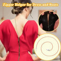 Zipper Helper for Dress and Boots Zipper Puller Helper Zip Aid Tool with Hook Zipper Chain Fine Button Chain Garment Zipper