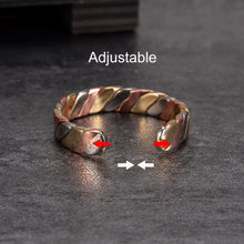 Vinterly Twisted Adjustable Ring Women Health Energy Magnetic Therapy Rose 5mm Finger Open Cuff Wedding Bands Magnets Jewelry