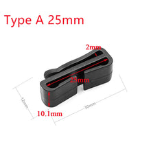 10 Pcs/Pack Quick Slip Keeper Buckle End Clip Slider Black For Molle Tactical Backpack Adjusting Strap Webbing 15-50mm