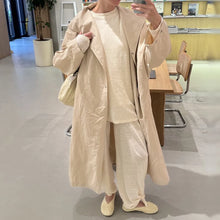 Women Autumn Long Trench Coat Chic Stand Collar Button Batwing Sleeve Oversize Jacket Fashion High Street Windproof Loose Outfit