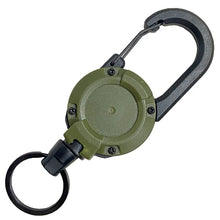 1Pcs Retractable Badge Reel Heavy Duty Clip Carabiner Keychain Portable Extendable Key Holder for Men Outdoor Bag Accessorie