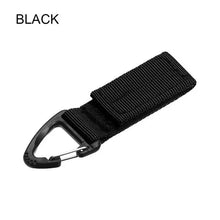 Tactical Molle Webbing Clip Hanging Key Hook Clamp Nylon Ribbon Keychain Backpack Clasp Carabiner Fastener Hook Buckle