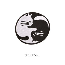 1pc Black White Biker Patches for Clothes Iron on Clothing Letter Appliques Skull Star Stripes Embroidered Sticker Round Badge
