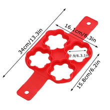Pancake Maker Multiple Shapes 4 Holes Nonstick Silicone Baking Mold Ring Fried Egg Mold for Family Cooking DIY Daily Surprises