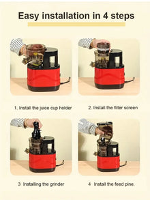 【EU Plug】 Household Large-diameter High-power Juicer Multi Functional Juicer with Residue Separation Function