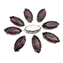 Horse Eye Shape Glass Rhinestones With Claw Marquise Sew On Stone Strass Diamond Silver Metal Base Crystals For Needlework
