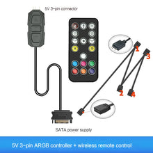Coolcirc ARGB Controller 5V 3pin To SATA Power Supply Mini RGB Controller 3PIN Hub For Computer CPU Case Fan LED Light Radiator