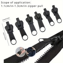 6/12/24pcs, universal design and various sizes of instant zipper repair kit, DIY sewing zipper repair kit, zipper replacement