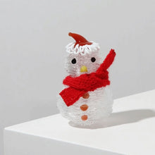 Home Decor Crystal Christmas Tree Handcrafted Glass Brushed Glass Snowman Figurines Table Ornaments Crafts Christmas Decoration