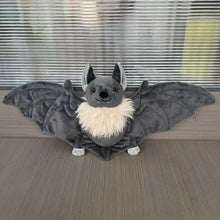 Peluche de murciélago gris de 25 cm, adorable y suave, ideal como decoración para el hogar, regalo de cumpleaños o Navidad para niños