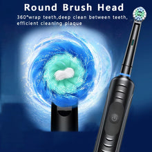 Rotating Electric Toothbrush 3 Modes USB Fast Rechargeable Rotary Electric Toothbrush with Timer Travel Case and 8 Brush Heads