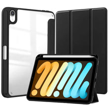 Flip Tablet Cover For iPad Mini 6 8.3'' 2021/Mini 7 2024 (A17 Pro) A2995 Acylic Back Case With Pencil Holder Auto Wake up /Sleep