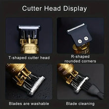 Men's T9 Vintage Carving Hair Clipper Portable USB Cleaning Barber Hair Cutting Machine Professional Hair Trimmer Boyfriend Gift