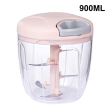 1PCS 500/900ML Manual Meat Mincer Garlic Chopper Rotate Garlic Press Crusher Vegetable Onion Cutter