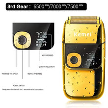 Kemei Cordless Electric Shaver for Men Twin Blade Reciprocating Rechargeable Beard Razor Face Care Multifunction Strong Trimmer