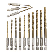 Hexagonal Handle 13pc Titanium Plated Twist Drill 1.5-6.5mm Electric Drill Driver Drilling Air Screwdriver Tool Accessory Set