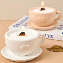 3D Love Teacup Candle Jar Silicone Mold DIY Coffee Cup Flowerpot Casting Molds Plaster Resin Storage Box Craft Making Home Decor