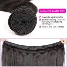 Straight Human Hair Bundles Remy Brazilian Hair Weave Bundles 3PCS Natural Black 14-30 Inch Hair Extensions