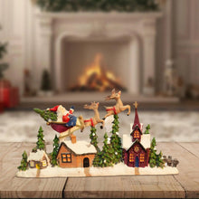 Christmas Village House Figurine Collection Xmas Decor Christmas Tabletop Decoration for Desk Bedroom Holiday Cabinet Party