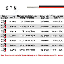 2/3/4/5/6 Pin LED Extension Cable 22 20 18 Gauge 12V Electrical Wire For 5050 SMD RGB RGBW WS2812B LED Strips Bulb JST Connector