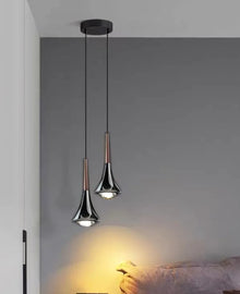 Led Pendant Light Bedroom Bedside Pearl Black Hanging Lamp Hotel Decoration Spotlight Home Indoor Decoration Ceiling Chandeliers