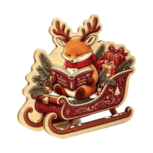 Merry Christmas Wooden Christmas Decoration Star Shape Snowman Deer Home Ornaments Rabbit Santa Claus Wall Decor New Year Gift