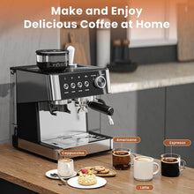 Espresso Machine 20 Bar, Expresso Coffee Machines with Grinder, Espresso Maker with Milk Frother Steam Wand, Latte, Customized